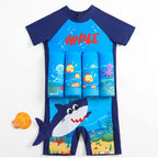 Kids Buoyancy Floating Swimsuit | Cartoon Print, Rash Guard Protection & Ideal for Swimming Lessons and Water Play