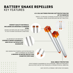 Battery-Powered Snake Repellers | 8th Generation, Weather Resistant & Effective for Outdoor Protection Against Snakes
