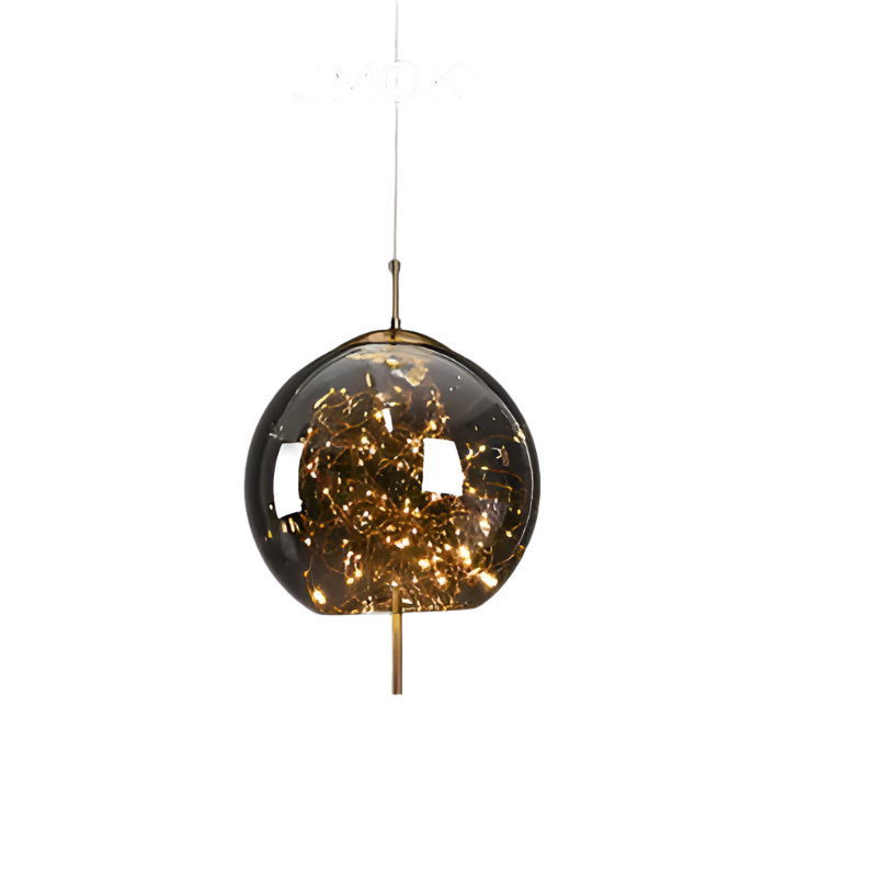 Brown Glass Pendant Light Fixture - Modern Design for Dining Room & Kitchen Lighting