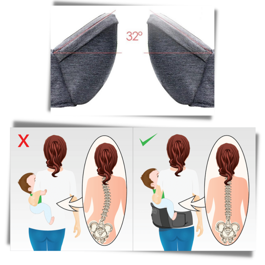 Ergonomic Hip Seat Baby Carrier – Comfortable & Shock-Absorbing Design