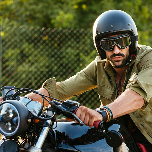 Vintage Motorcycle Goggles | UV Protection, Dustproof & Comfortable for Cycling and Outdoor Activities
