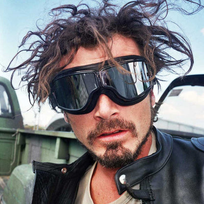 Vintage Motorcycle Goggles | UV Protection, Dustproof & Comfortable for Cycling and Outdoor Activities