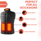Heated Gilet Jacket for Men and Women, Lightweight Body Warmer, Rechargeable, Perfect for Outdoor Activities & Cold Weather