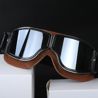 Vintage Motorcycle Goggles | UV Protection, Dustproof & Comfortable for Cycling and Outdoor Activities