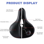 Comfortable Bicycle Saddle Cushion - Padded Seat Cover for Female & Male, Gel Cycle Saddles for Bike Seats