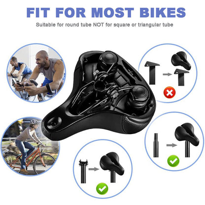 Comfortable Bicycle Saddle Cushion - Padded Seat Cover for Female & Male, Gel Cycle Saddles for Bike Seats