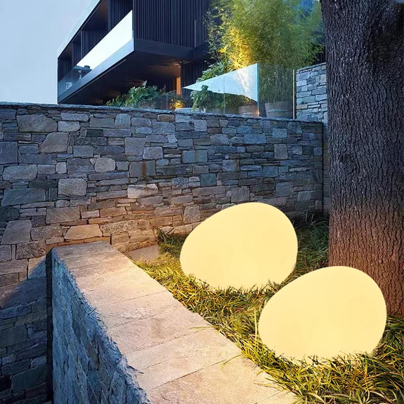 Cobblestone LED Garden Light Fixture - Waterproof Outdoor Lighting for Pathways & Landscaping