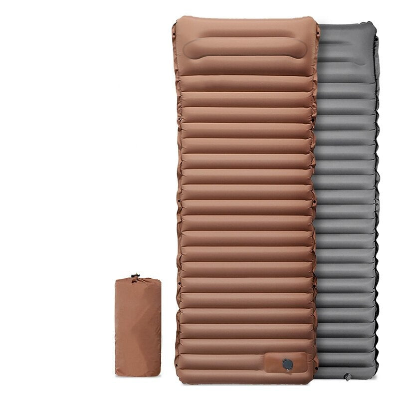 Compact Inflatable Camping Mattress: Single Bed Comfort with Self-Inflating Pump, Perfect for Hiking, Lightweight and Easy to Carry
