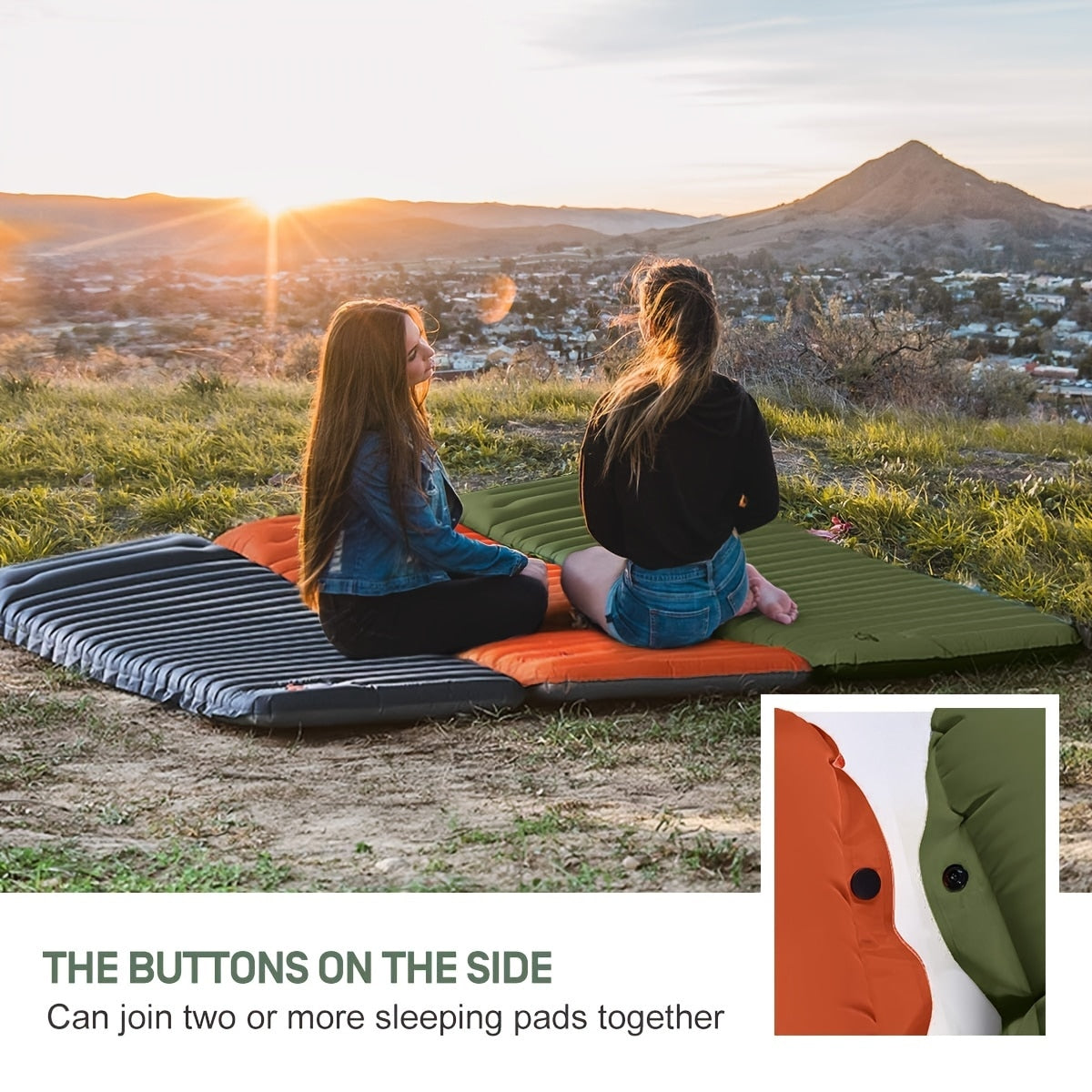 Compact Inflatable Camping Mattress: Single Bed Comfort with Self-Inflating Pump, Perfect for Hiking, Lightweight and Easy to Carry
