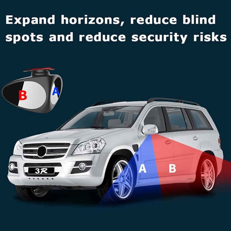 360° Adjustable Blind Spot Mirror – Wide Angle Rear View for Car Interior & Reversal Assistance