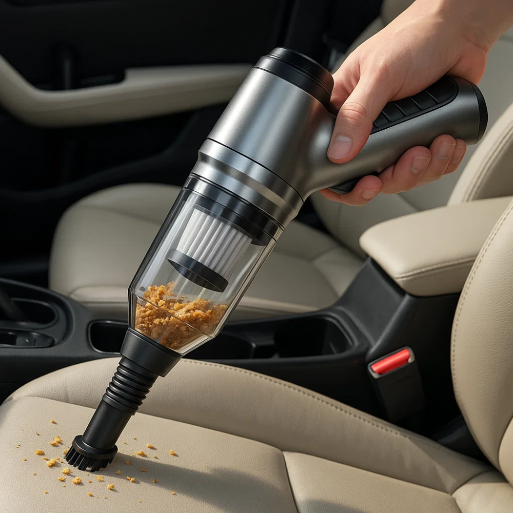 Handheld Car Vacuum Cleaner | Powerful Suction, Slim Design & Ideal for Quick Cleanups in Tight Spaces
