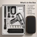 Handheld Car Vacuum Cleaner | Powerful Suction, Slim Design & Ideal for Quick Cleanups in Tight Spaces