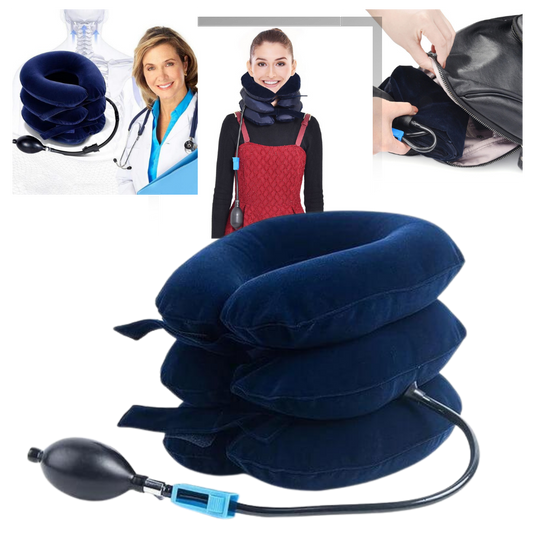 Neck Pain Relief Inflatable Traction Collar – Cervical Support - Maximum Comfort