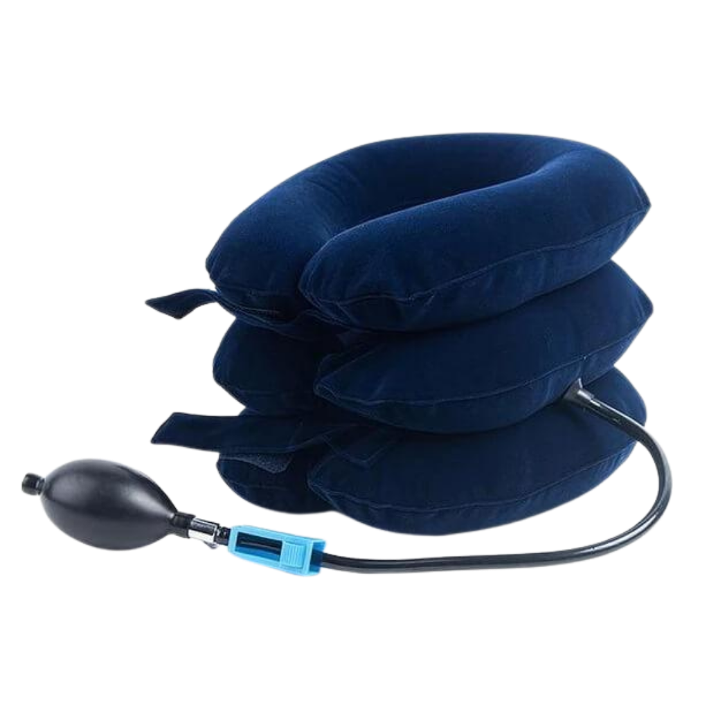 Neck Pain Relief Inflatable Traction Collar – Cervical Support - Maximum Comfort