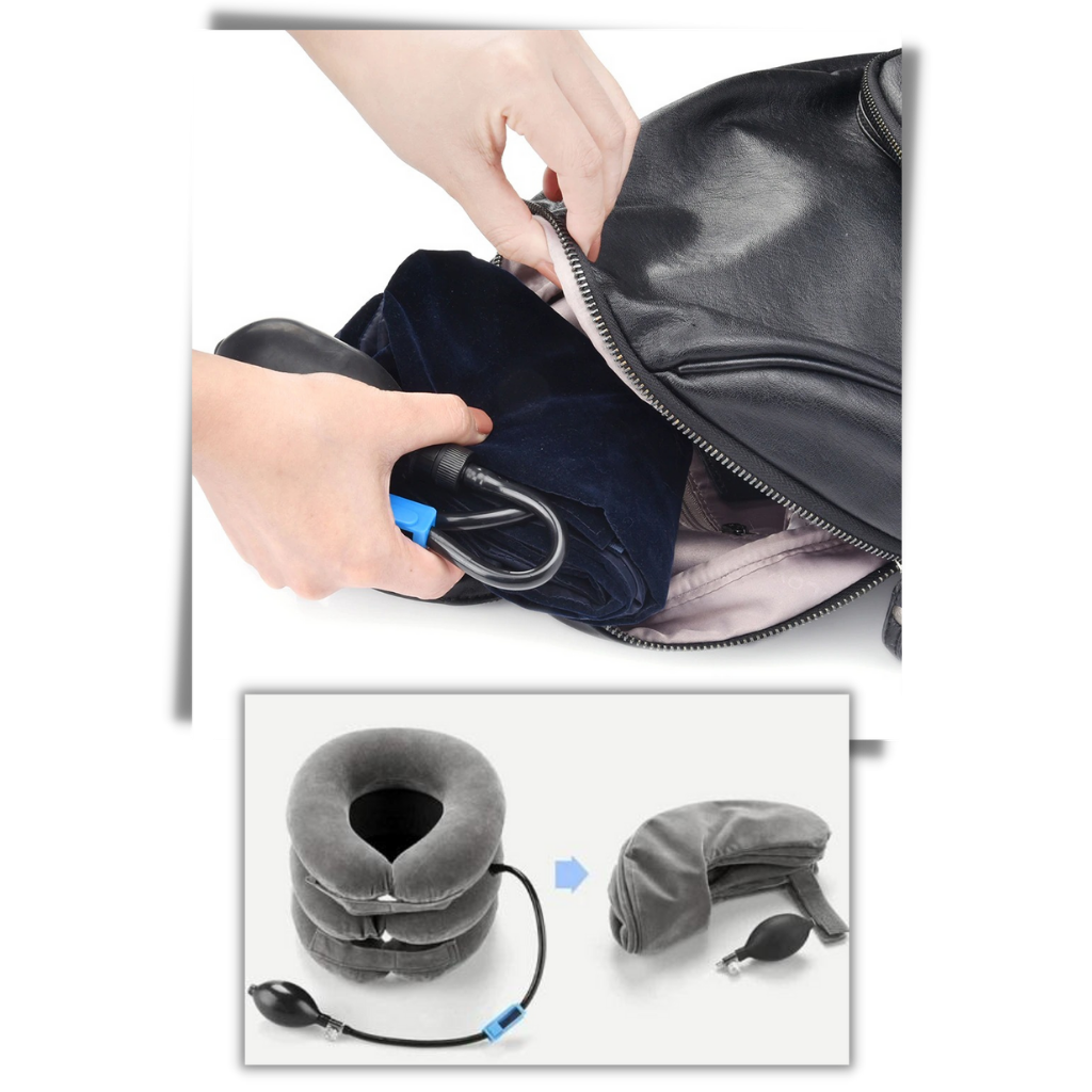 Neck Pain Relief Inflatable Traction Collar – Cervical Support - Maximum Comfort