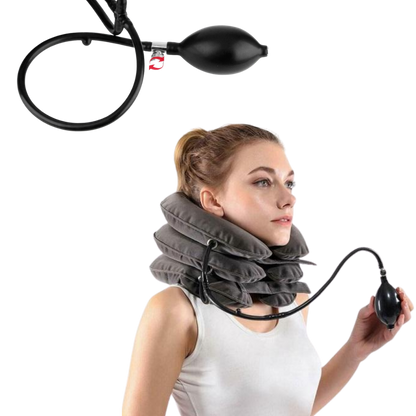 Neck Pain Relief Inflatable Traction Collar – Cervical Support - Maximum Comfort