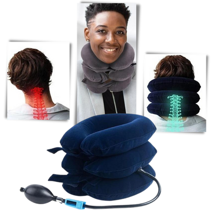 Neck Pain Relief Inflatable Traction Collar – Cervical Support - Maximum Comfort