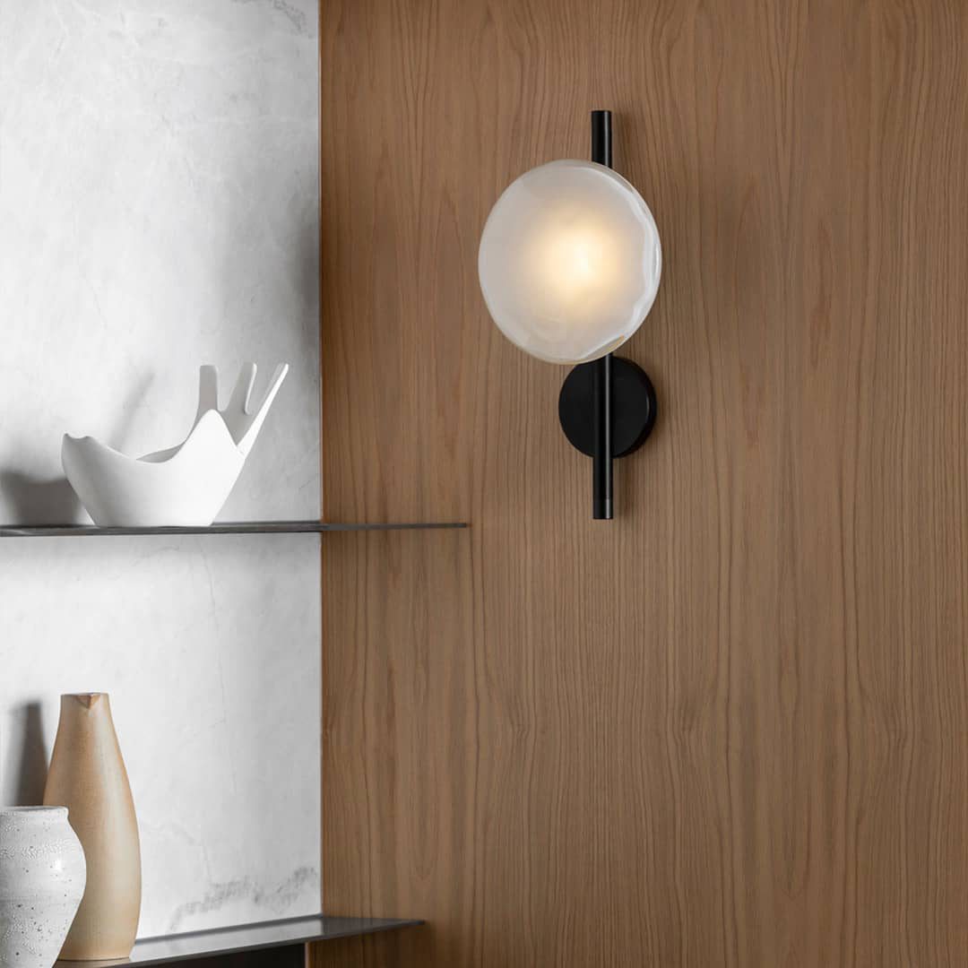 Nordic Ceto Glass Wall Light Fixture - Modern Wall Sconce for Living Room & Hallway Lighting