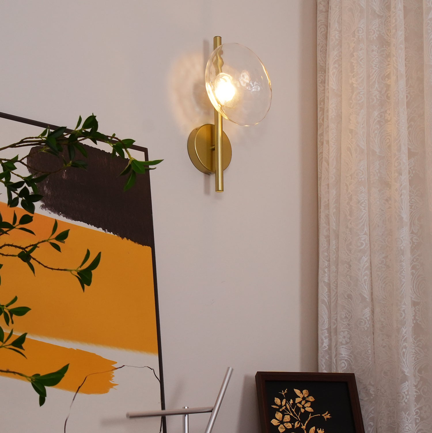 Nordic Ceto Glass Wall Light Fixture - Modern Wall Sconce for Living Room & Hallway Lighting