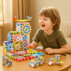 Montessori Gear Building Toy | Interactive, Creative & Educational for Fine Motor Skills Development