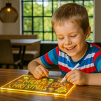 Luminous LED Drawing Board for Children | Reusable, USB-Powered & Ideal for Creative Fun and Learning Activities