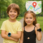 Kids Smart Watch GPS Tracker with Touch Screen, Waterproof Design, Adjustable Band, for Outdoor Activities & Daily Use