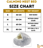 Pet Calming Nest Bed | Plush, Double-Sided Design for Cats & Small Pets, Cozy Enclosed Space for Year-Round Comfort