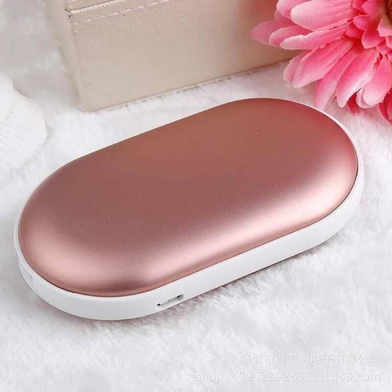 Rechargeable Hand Warmer with Power Bank | 3 Heat Levels, Fast Dual-Sided Heating & 5200mAh USB Charging for Winter Outdoor Use