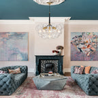 Clear Glass Bubble Chandelier - Modern Pendant Light Fixture for Dining Room & Living Room Decor