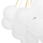 Modern Glass Bubble Chandelier Light Fixture for Dining Room & Living Room Decor