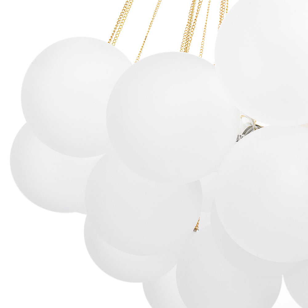 Modern Glass Bubble Chandelier Light Fixture for Dining Room & Living Room Decor