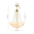 Modern Glass Bubble Chandelier Light Fixture for Dining Room & Living Room Decor