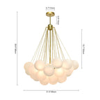 Modern Glass Bubble Chandelier Light Fixture for Dining Room & Living Room Decor