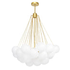 Modern Glass Bubble Chandelier Light Fixture for Dining Room & Living Room Decor