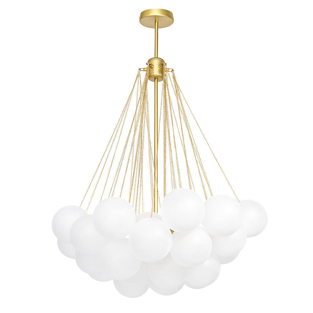 Modern Glass Bubble Chandelier Light Fixture for Dining Room & Living Room Decor