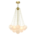 Modern Glass Bubble Chandelier Light Fixture for Dining Room & Living Room Decor