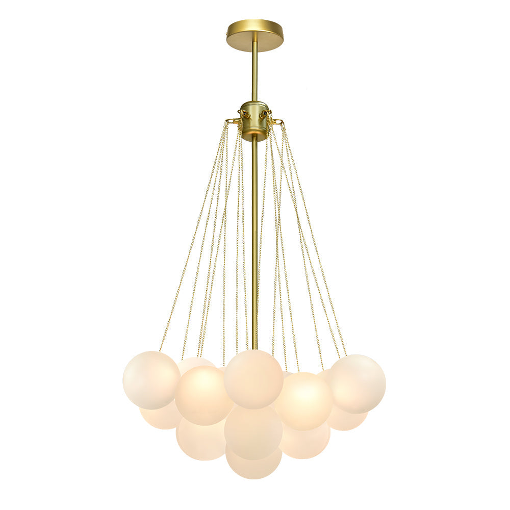 Modern Glass Bubble Chandelier Light Fixture for Dining Room & Living Room Decor