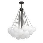 Modern Glass Bubble Chandelier Light Fixture for Dining Room & Living Room Decor