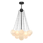 Modern Glass Bubble Chandelier Light Fixture for Dining Room & Living Room Decor