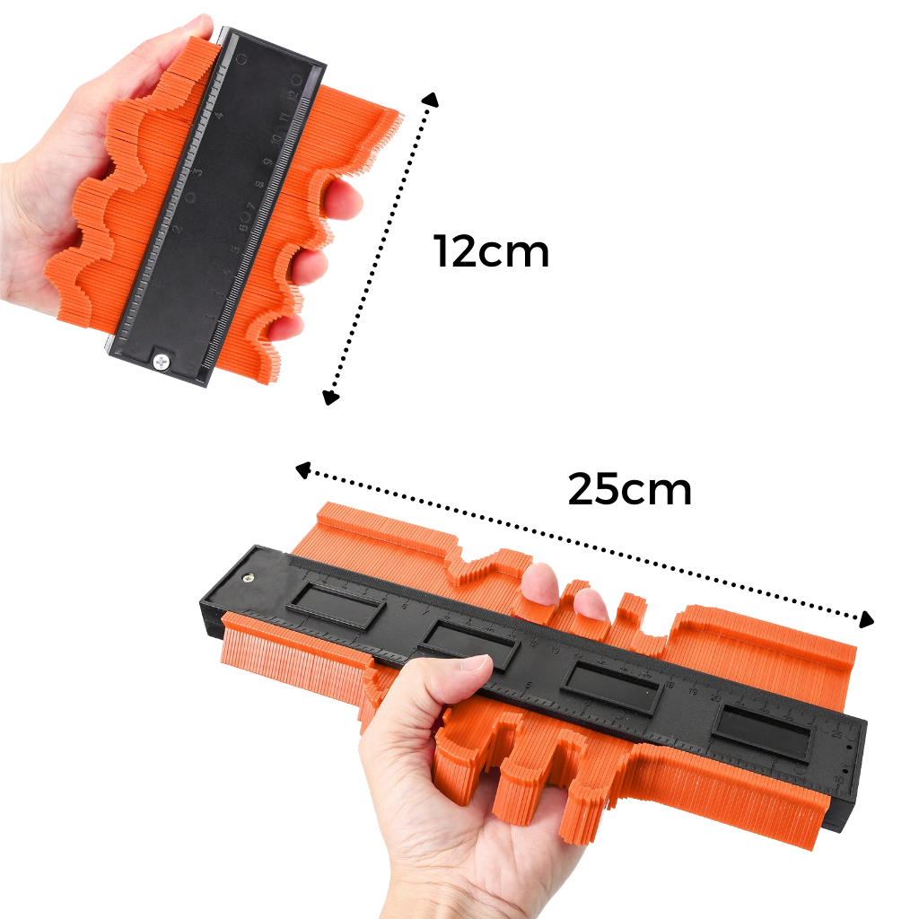 Contour Gauge Profile Duplicator – Rustproof, Locking Mechanism Precision Tool | 12cm - 25cm tool