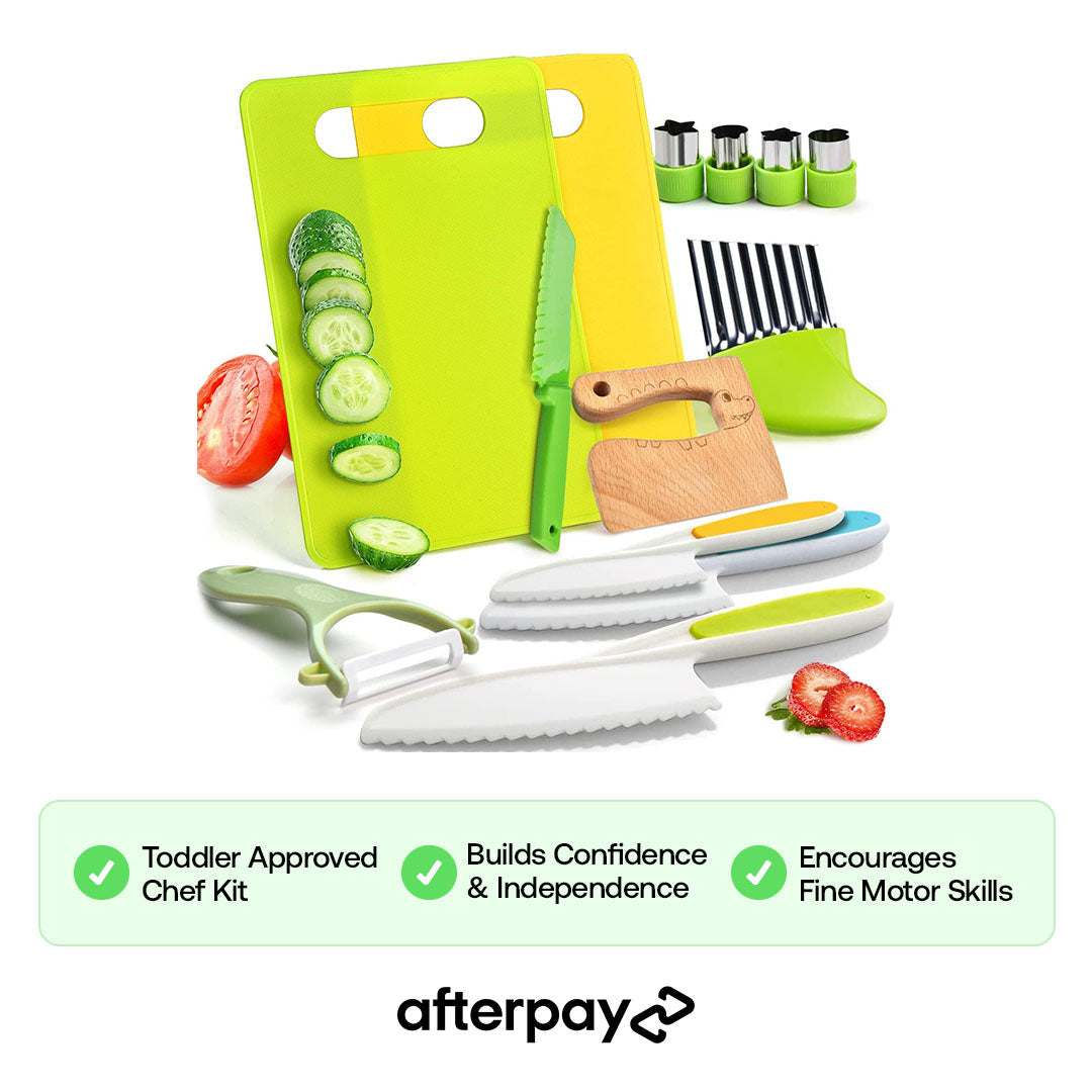 Kids Mini Chef Cooking Set | 13-Piece, Non-Toxic & Safe for Ages 2+ | Perfect for Parent-Child Bonding and Fine Motor Skills Development