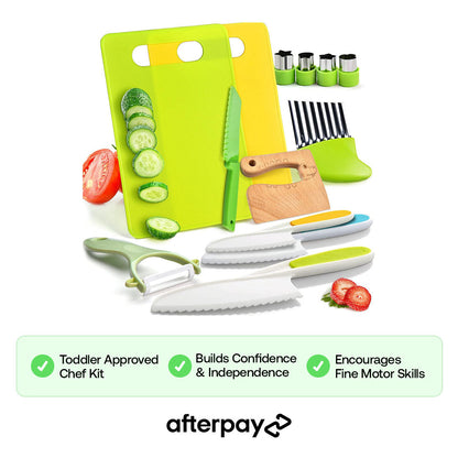 Kids Mini Chef Cooking Set | 13-Piece, Non-Toxic & Safe for Ages 2+ | Perfect for Parent-Child Bonding and Fine Motor Skills Development
