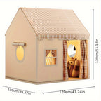 Foldable Indoor Playhouse for Kids | Lightweight, Easy Assembly & Ideal for Imaginative Play in Bedrooms or Backyards
