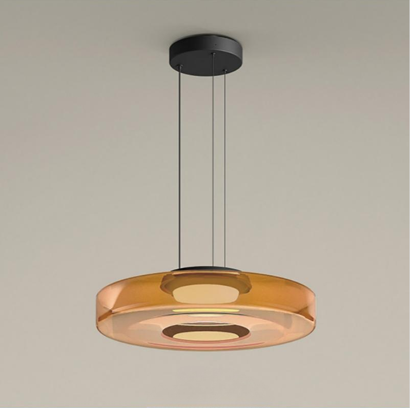 Bauhaus Style Glass Pendant Light Fixture for Modern Home Decor & Kitchen Island Lighting