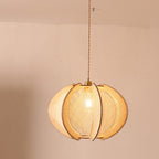 Scandinavian Wood Pendant Light Fixture - Mid-Century Design for Dining Room & Kitchen Lighting