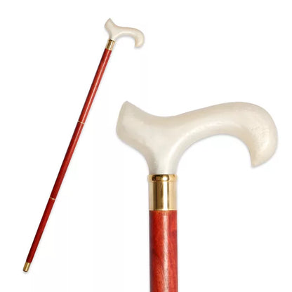 Decorative Resin Handle Cane Wooden Walking Stick ORTOREX red