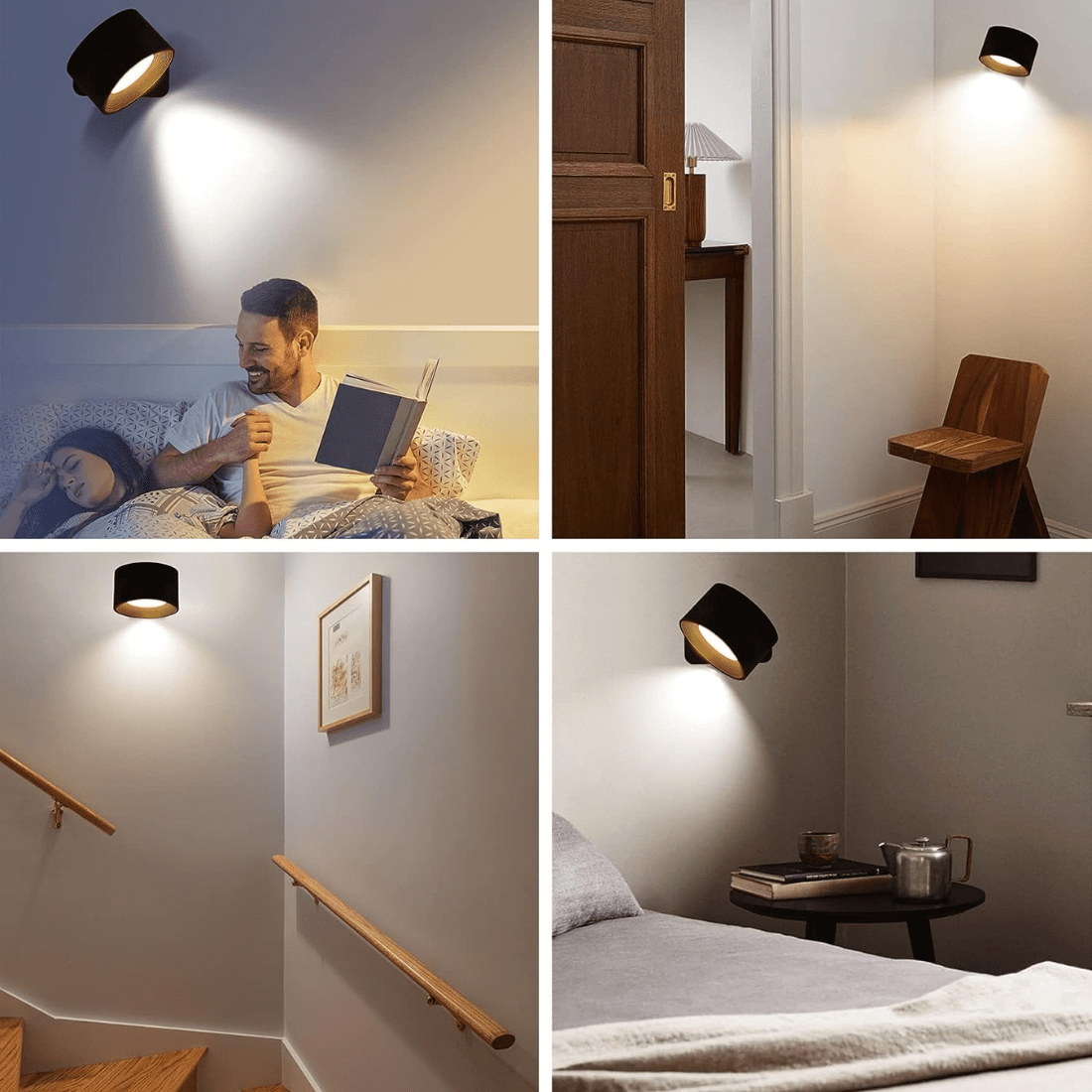 Cordless Rechargeable 360° Wall Light - Flex Lamp 2.0 for Indoor & Outdoor Use, Portable LED Fixture for Home & Garden Lighting