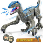 Remote-Controlled Velociraptor Dinosaur | Realistic Movement, Sounds & Lights for Kids Aged 3-12, Perfect for Imaginative Play