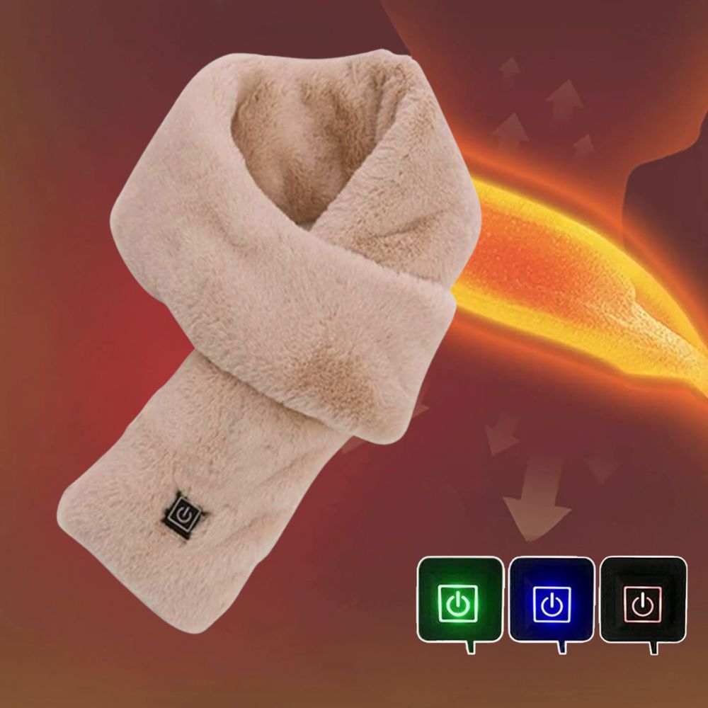 Heated Faux Fur Scarf for Women, Soft and Warm Winter Accessory, Perfect for Cold Weather and Outdoor Activities