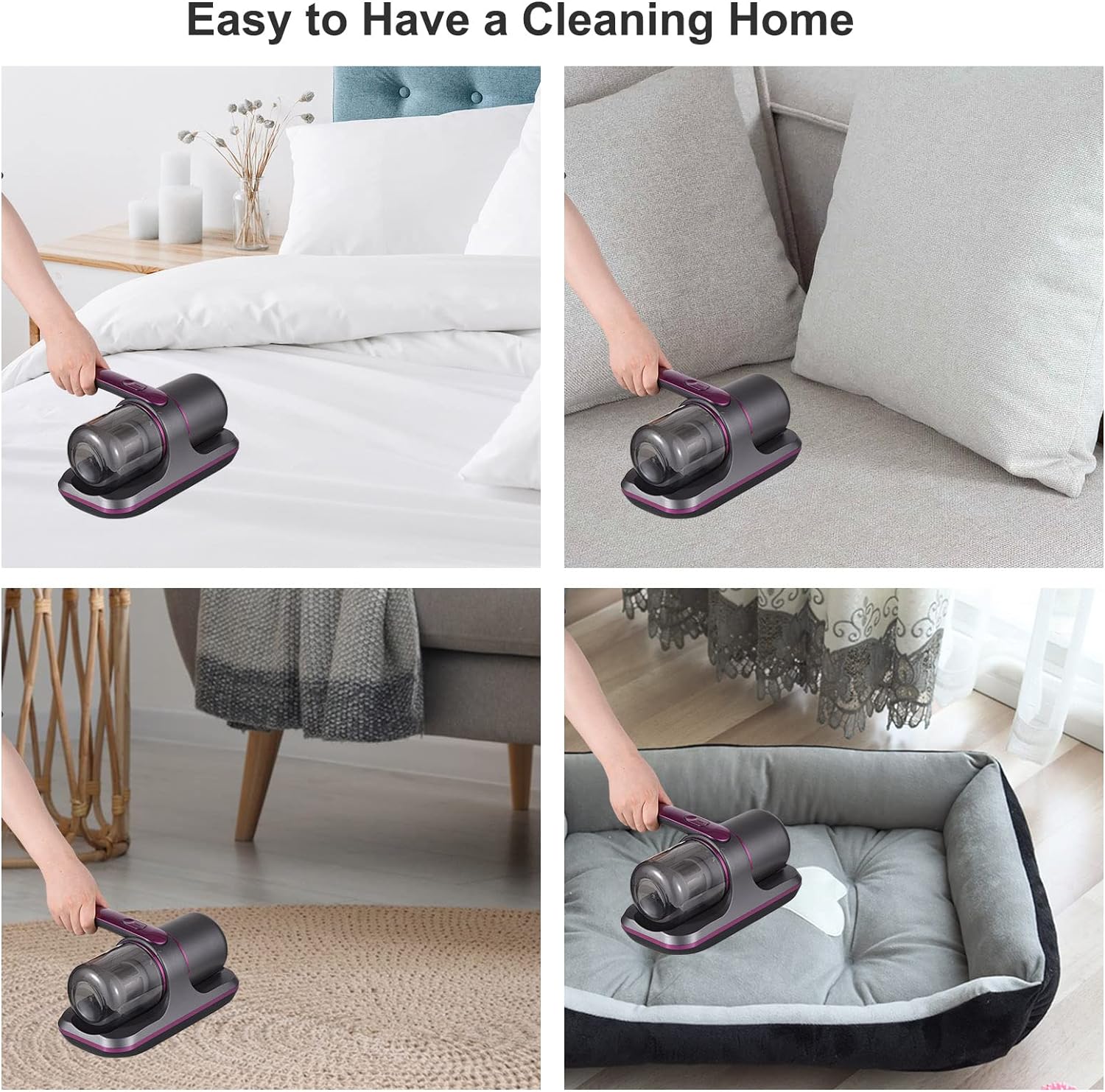 Dust Vacuum & Iron | HEPA Filtration, Cordless & Lightweight for Allergy-Free Home Cleaning